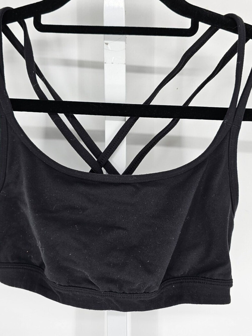 Athleta Womens Sz XXS Low Impact Sports Bra Strappy Black